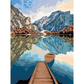 Pictura pe numere Tablou Canvas vedere la lac